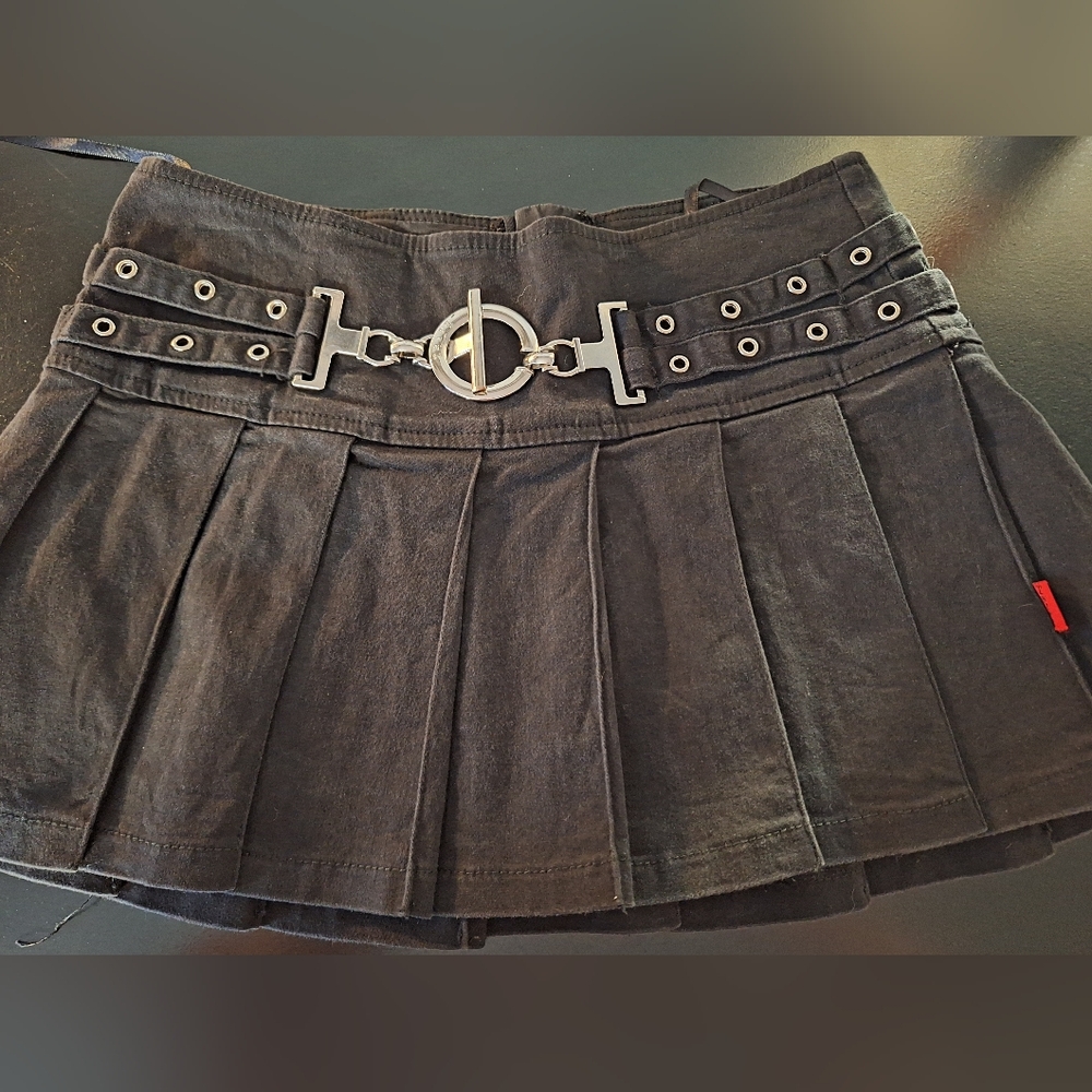 GUC Vintage "Tripp NYC" buckled denim skirt